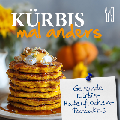 Kürbis mal anders: Gesunde Kürbis-Haferflocken-Pancakes